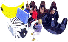 Rocking Banana, Monkey, Gorilla & Jeep Puzzle