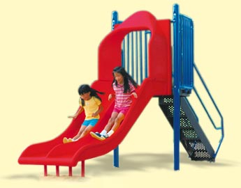 Free-standing Double Lightning Slide